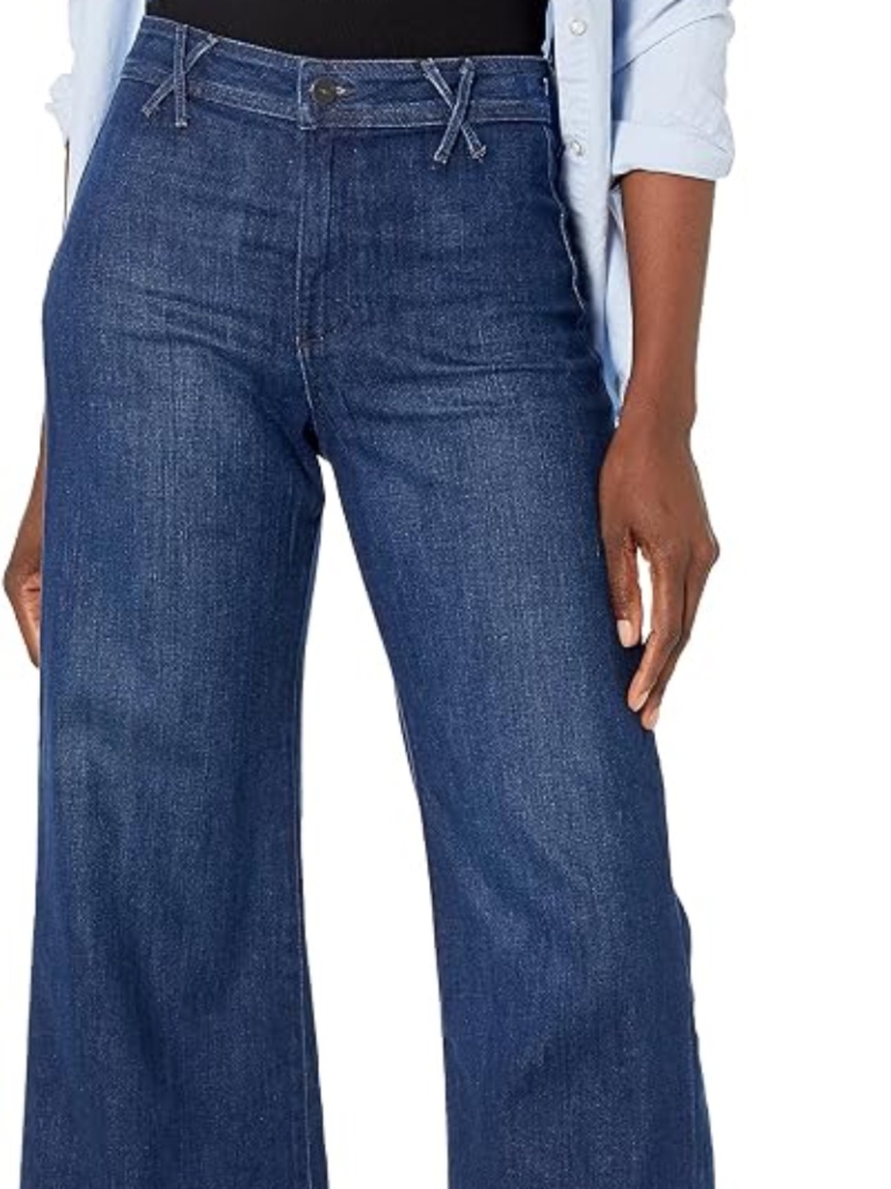 PAIGE womens Clean Front Anessa w/Criss Cross Belt Loops Jeans